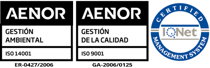 ISO AENOR 9001, ISI 14001 y Quality certified IQNet